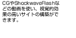 CGShockwaveFlashȂǂ̓gAoIʂ̍TCg̍\zł܂B